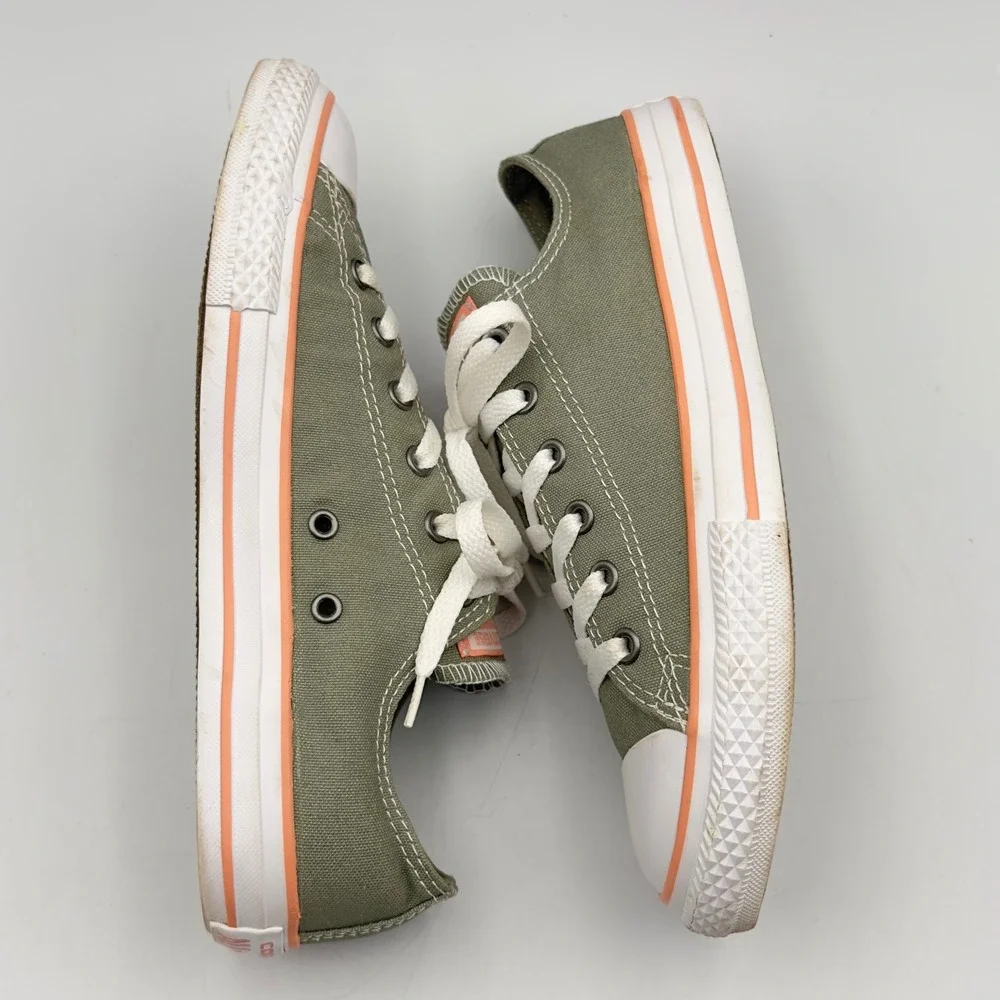Converse Chuck Taylor All Star Low Top Green Peach Junior 5 660103F Sneakers‎